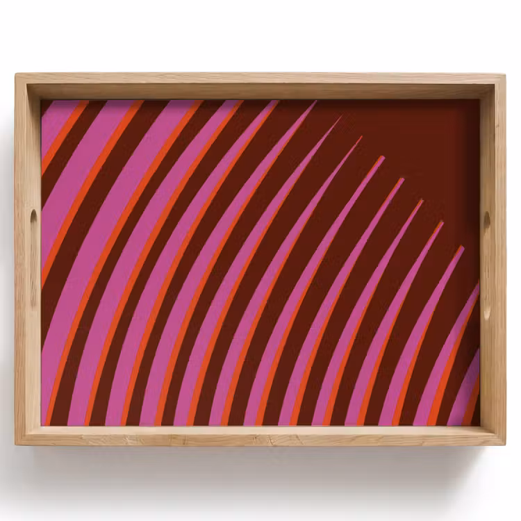 Lijnen - Rood - Beweging Dienblad Rechthoek middel -z3d_shopping
