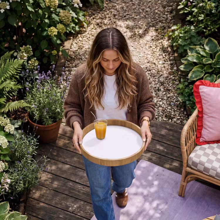 Lilac - Luxe - Paars Dienblad Rond middel 914 -sfeer5