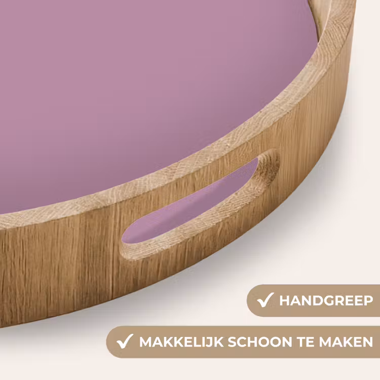 Lilac - Paars - Mauve Dienblad Rond middel 914 -USP_HandgreepNL