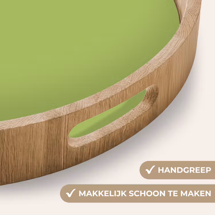 Lime - Glow - Groen Dienblad Rond middel 914 -USP_HandgreepNL