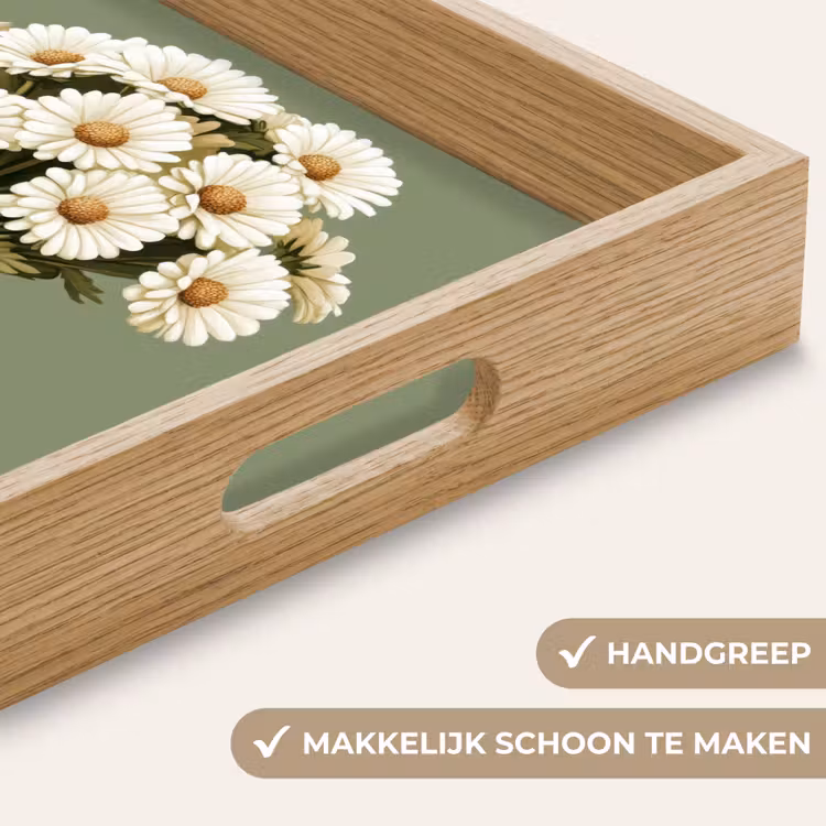 Lint - Boeket - Groen - Quote Dienblad Rechthoek middel -USP_HandgreepNL