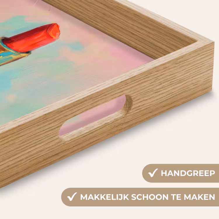 Lippenstift - Rood - Penseelstreken Dienblad Rechthoek middel -USP_HandgreepNL