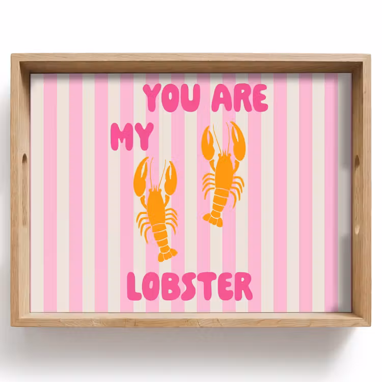 Lobster - Love - Valentijn Dienblad Rechthoek middel -z3d_shopping