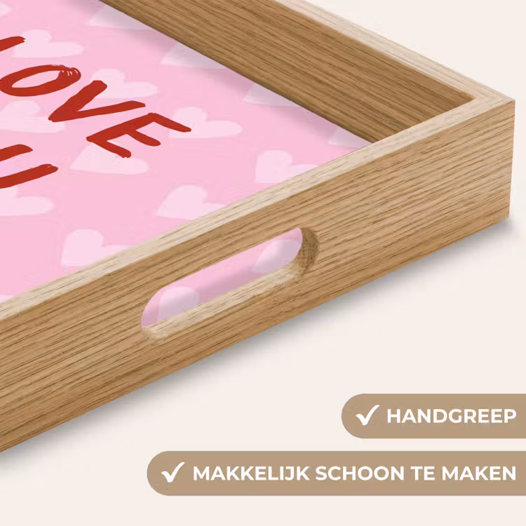 Love - Quote - Moeder - Rood Dienblad Rechthoek middel -USP_HandgreepNL