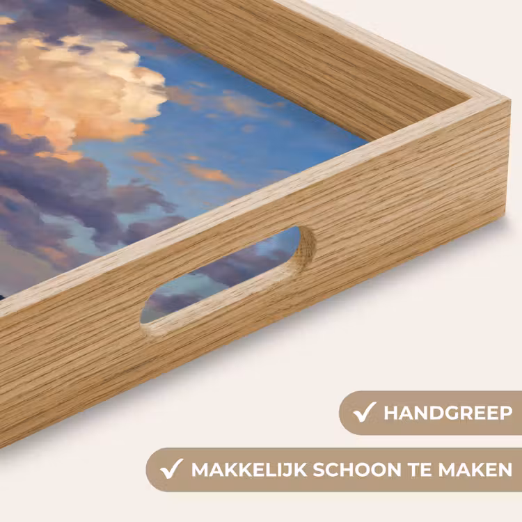 Lucht - Wolken - Landschap - Modern - Oranje Dienblad Rechthoek middel -USP_HandgreepNL