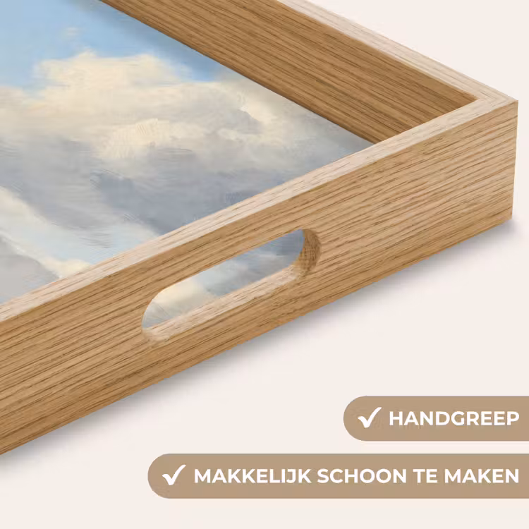 Lucht - Wolken - Natuur - Klassiek - Blauw Dienblad Rechthoek middel -USP_HandgreepNL