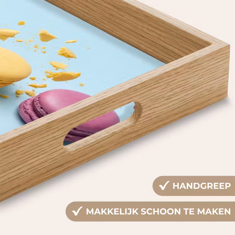 Macarons - Kleurrijk - Pastel Dienblad Rechthoek middel -USP_HandgreepNL