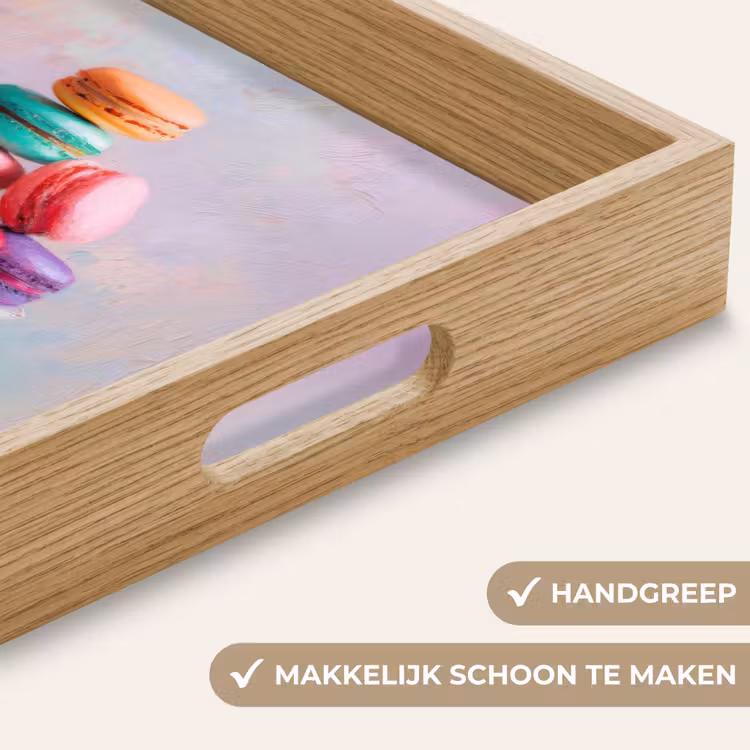 Macarons - Schaal - Pastel - Kleurrijk Dienblad Rechthoek middel -USP_HandgreepNL
