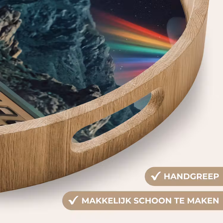 Dienblad - Man - Controlekamer - Strand - Man - Controlekamer - Strand Dienblad Rond middel
