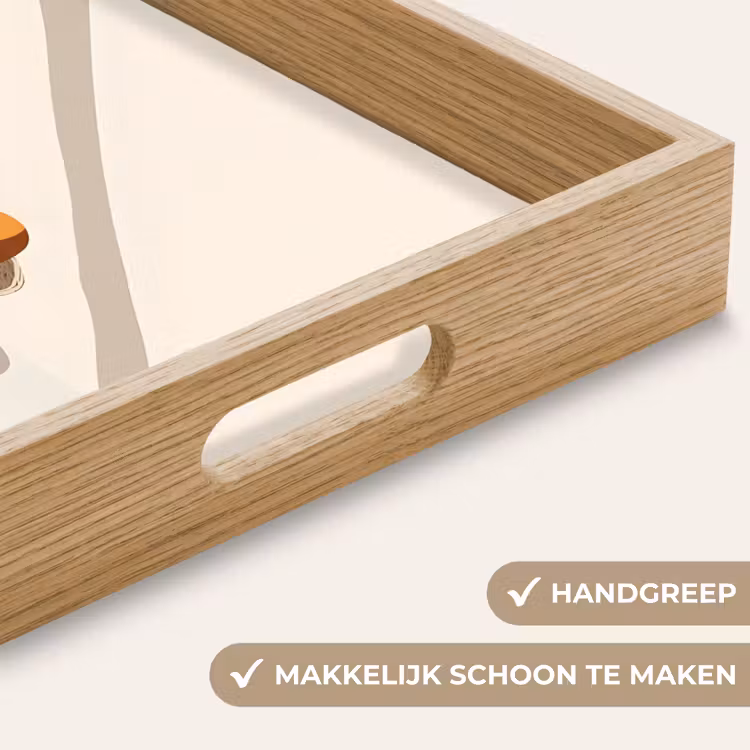 Mand - Fruit - Minimalistisch - Oranje Dienblad Rechthoek middel -USP_HandgreepNL