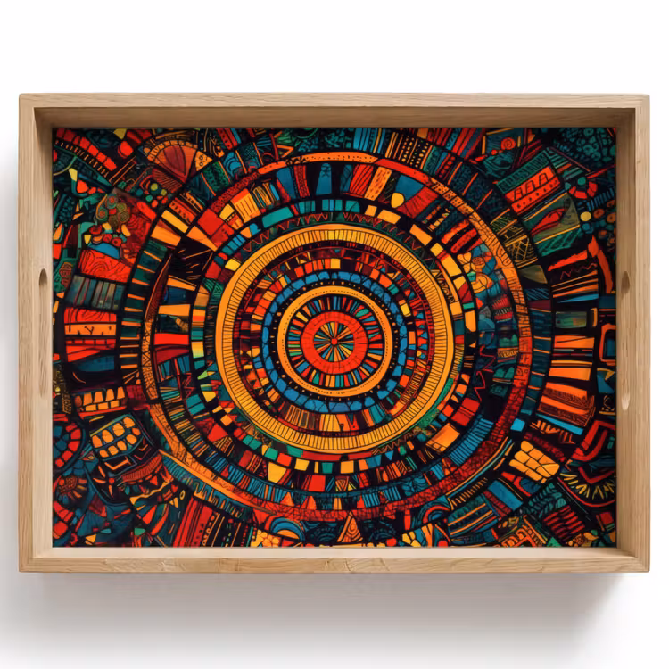 Mandala - Cirkels - Patronen Dienblad Rechthoek middel -z3d_shopping