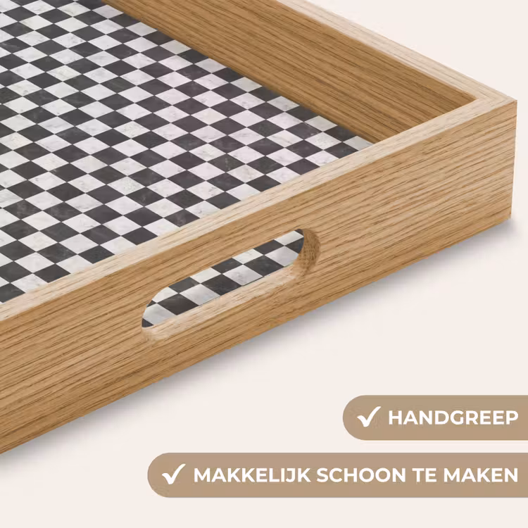 Marmer - Patroon - Grijs Dienblad Rechthoek middel 911 -USP_HandgreepNL