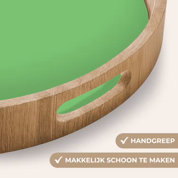 Meadow - Green - Groen Dienblad Rond middel 914 -USP_HandgreepNL