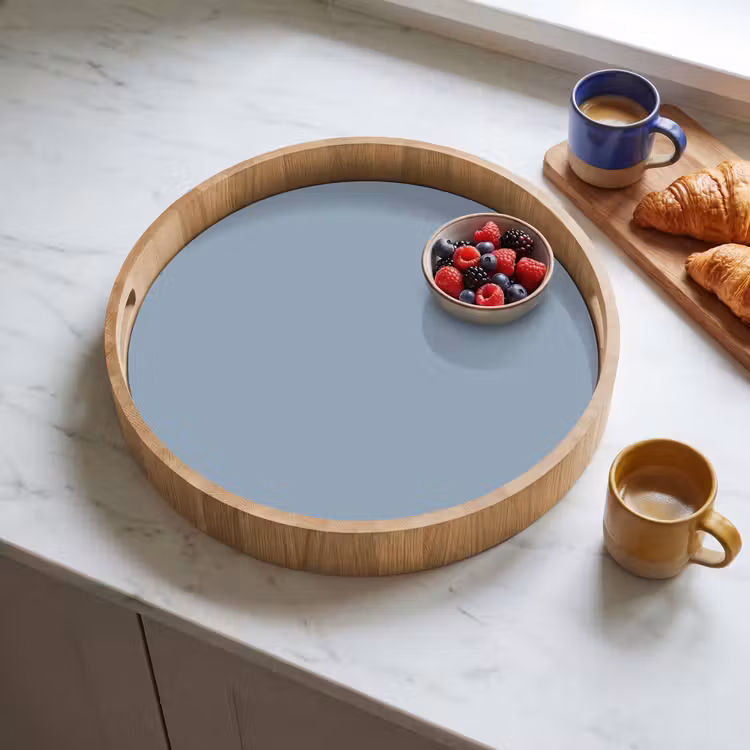 Mellow - Breeze - Blauw Dienblad Rond middel 914 -sfeer2