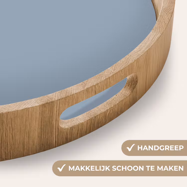 Mellow - Breeze - Blauw Dienblad Rond middel 914 -USP_HandgreepNL