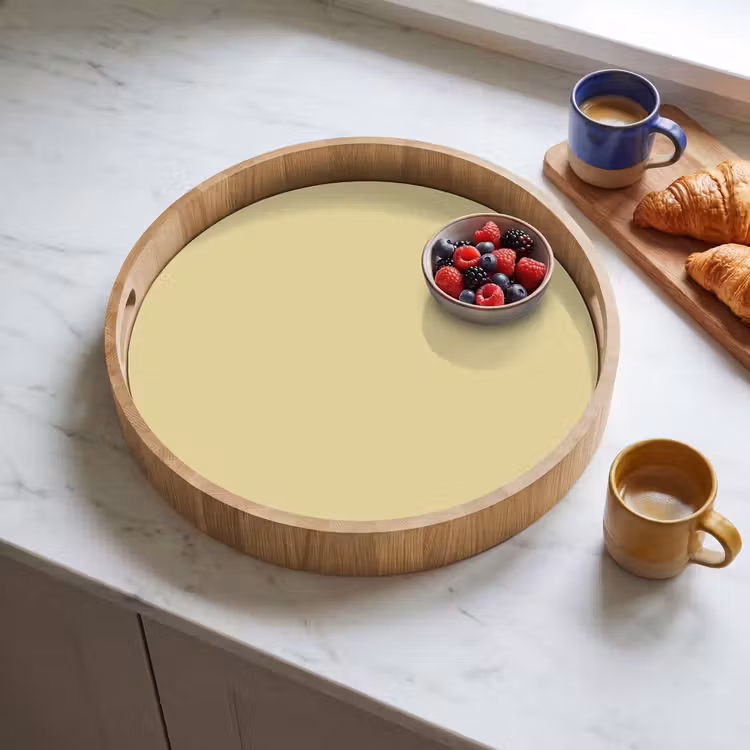 Mellow - Touch - Geel Dienblad Rond middel 914 -sfeer2