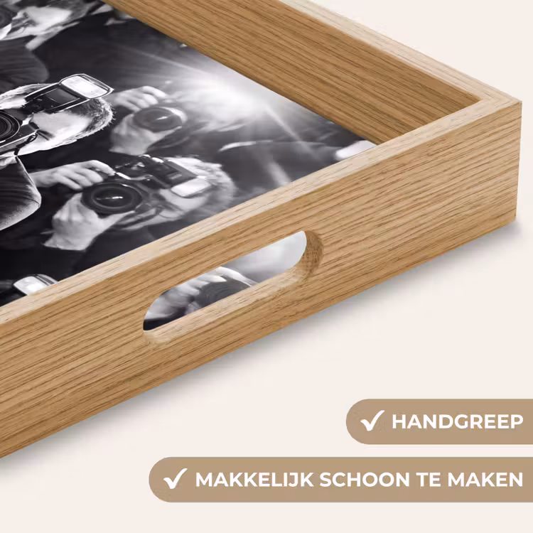 Mensen - Camera - Flitslicht - Zwart-wit - Media Dienblad Rechthoek middel -USP_HandgreepNL
