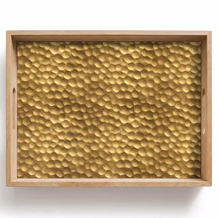 Metaal - Dynamisch - Goud Dienblad Rechthoek middel 911 -z3d_shopping