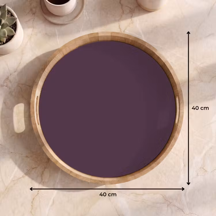 Midnight - Plum - Paars Dienblad Rond middel 914 -USP_Formaat