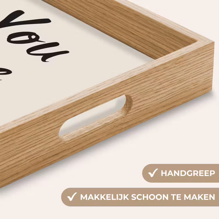 Minimalistisch - Beige - Love Dienblad Rechthoek middel -USP_HandgreepNL