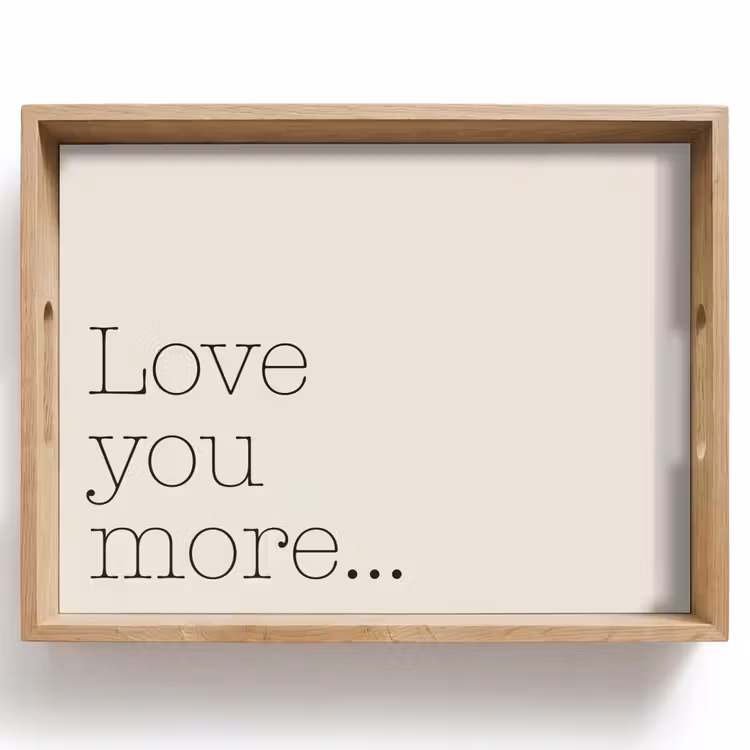 Minimalistisch - Love - Beige Dienblad Rechthoek middel -z3d_shopping