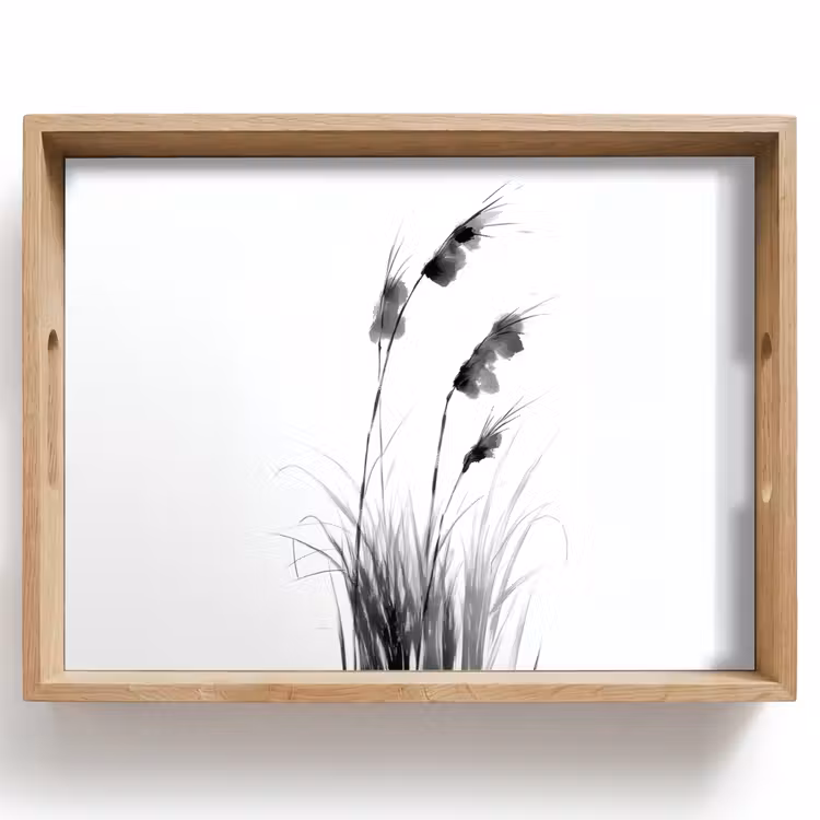 Minimalistisch - Stelen - Wit Dienblad Rechthoek middel -z3d_shopping