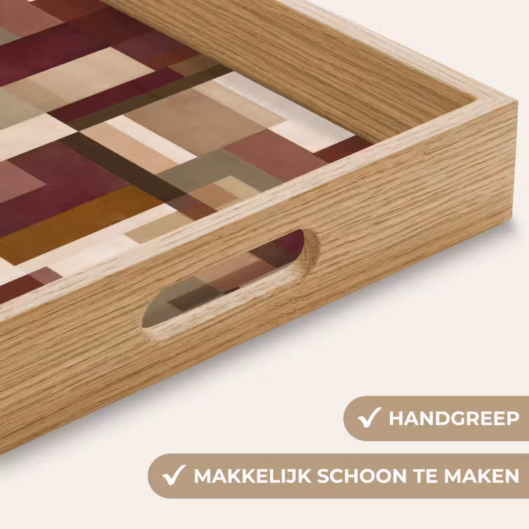 Modern - Geometrie - Kleurrijk Dienblad Rechthoek middel 911 -USP_HandgreepNL