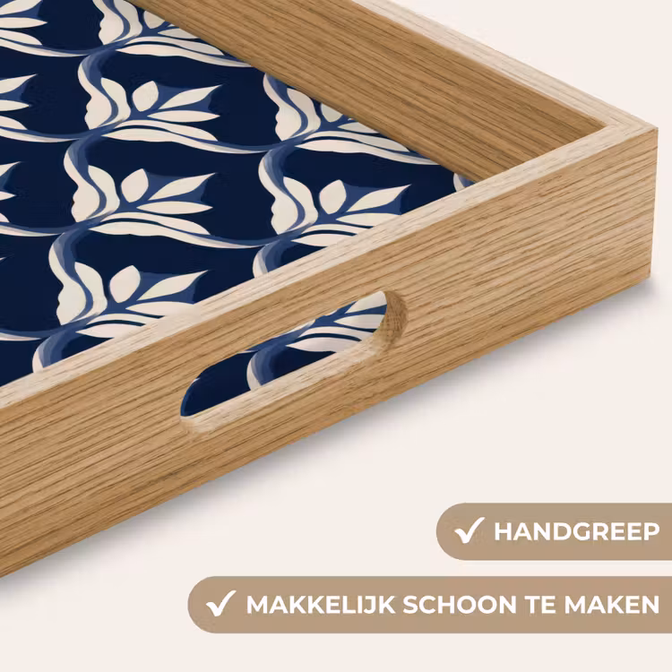 Modern - Ontwerp - Blauw Dienblad Rechthoek middel 911 -USP_HandgreepNL