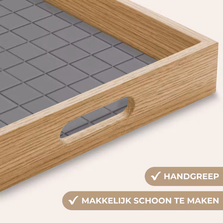 Modern - Patroon - Grijs Dienblad Rechthoek middel 911 -USP_HandgreepNL