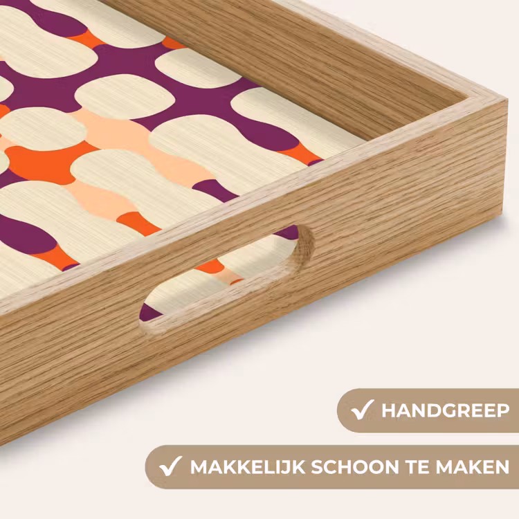 Modern - Patroon - Kleurrijk Dienblad Rechthoek middel 911 -USP_HandgreepNL