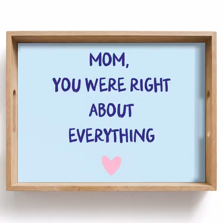 Moeder - Quote - Blauw Dienblad Rechthoek middel -z3d_shopping