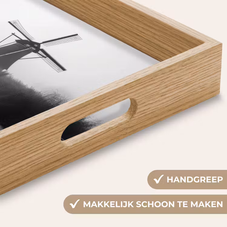 Molen - Weerspiegeling - Landschap - Water Dienblad Rechthoek middel -USP_HandgreepNL