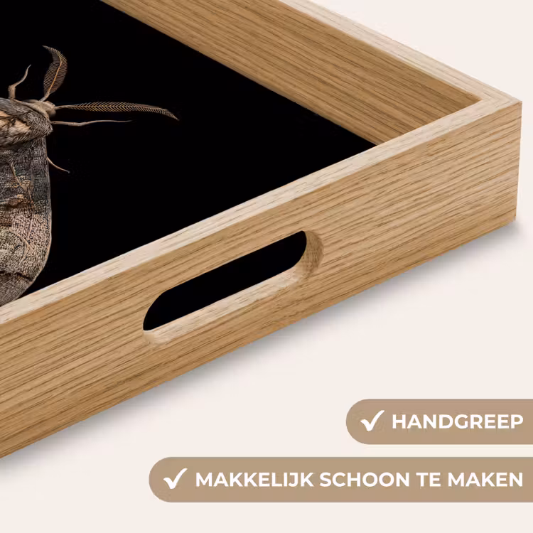 Mot - Bladachtig - Grijs Dienblad Rechthoek middel -USP_HandgreepNL
