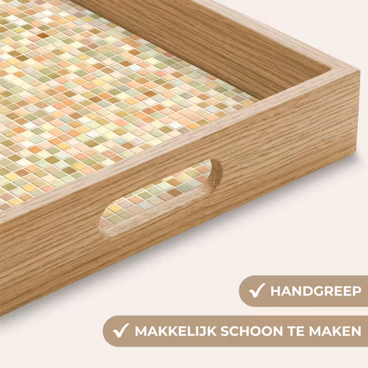 Mozaïek - Patroon - Terracotta Dienblad Rechthoek middel 911 -USP_HandgreepNL