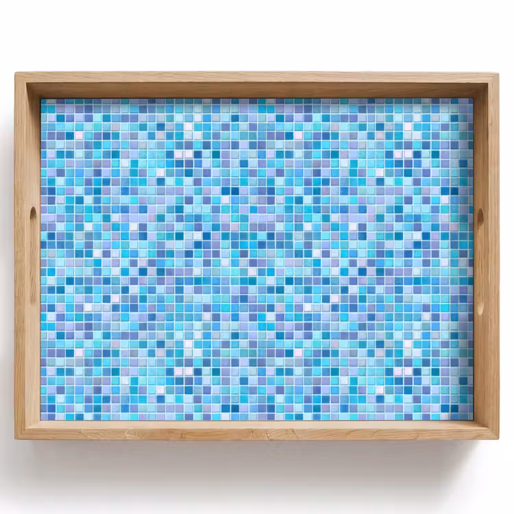 Mozaïek - Patroon - Turquoise Dienblad Rechthoek middel 911 -z3d_shopping
