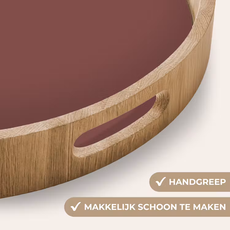 Muted - Raisin - Rood Dienblad Rond middel 914 -USP_HandgreepNL
