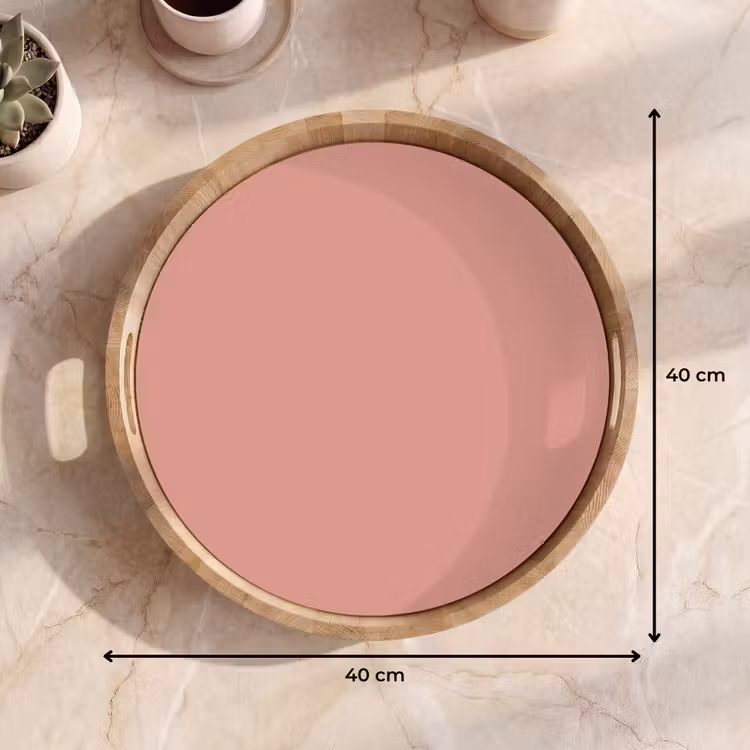 Muted - Salmon - Koraal Dienblad Rond middel 914 -USP_Formaat