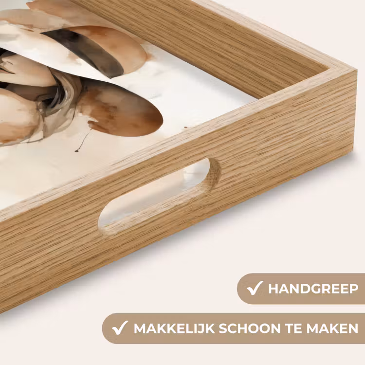 Mysterieus - Vrouw - Sepia Dienblad Rechthoek middel -USP_HandgreepNL