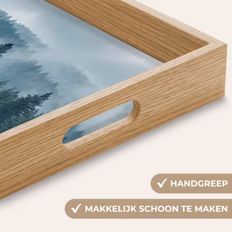 Naaldwoud - Bergen - Mist Dienblad Rechthoek middel -USP_HandgreepNL