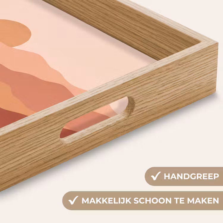 Natuur - Heuvels - Abstract - Modern - Oranje Dienblad Rechthoek middel -USP_HandgreepNL