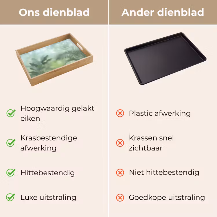 Natuur - Vervaagd - Groen - Abstract - Modern Dienblad Rechthoek middel -USP_VergelijkingNL