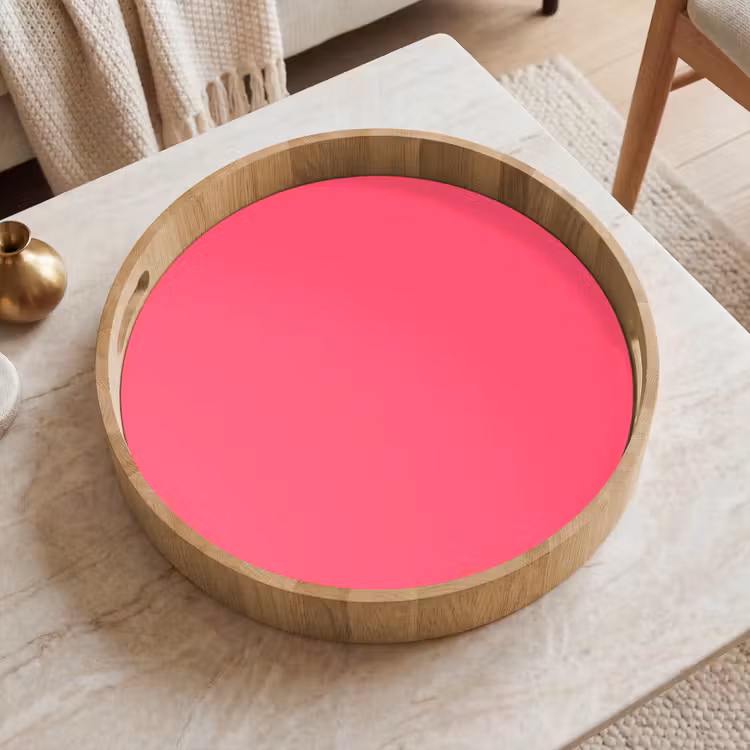 Neon - Flamingo - Roze Dienblad Rond middel 914 -sfeer1