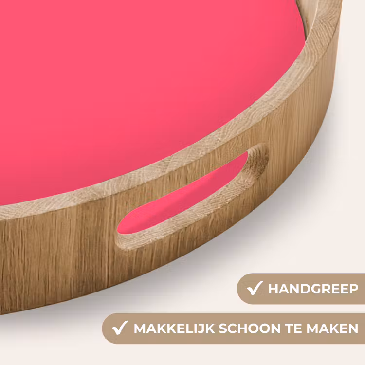 Neon - Flamingo - Roze Dienblad Rond middel 914 -USP_HandgreepNL