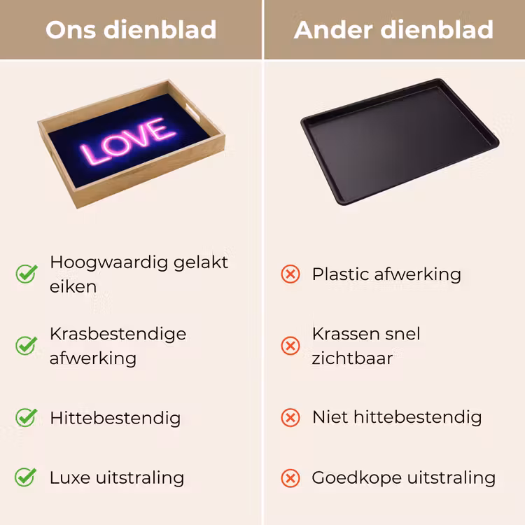 Neon - Love - Valentijn Dienblad Rechthoek middel -USP_VergelijkingNL