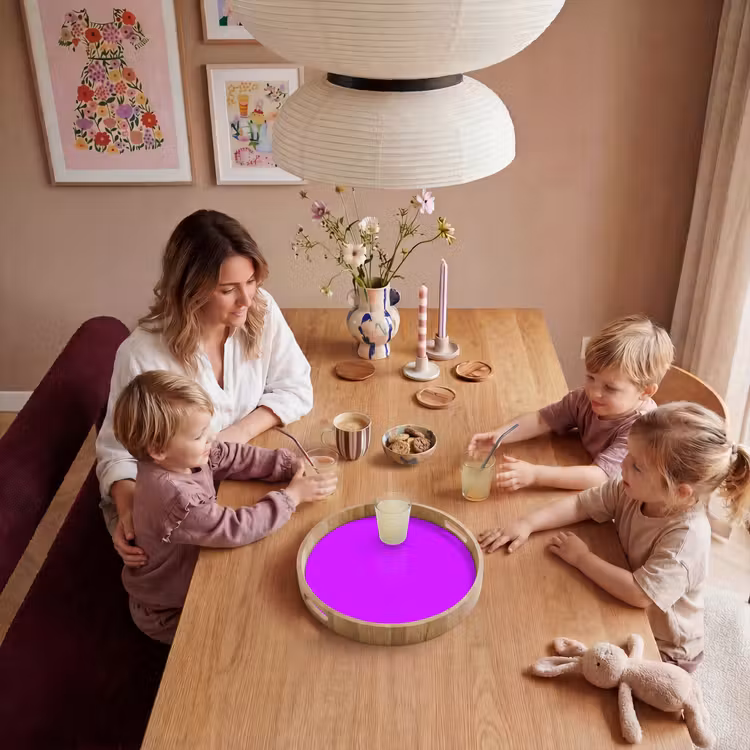 Neon - Orchid - Paars Dienblad Rond middel 914 -sfeer4