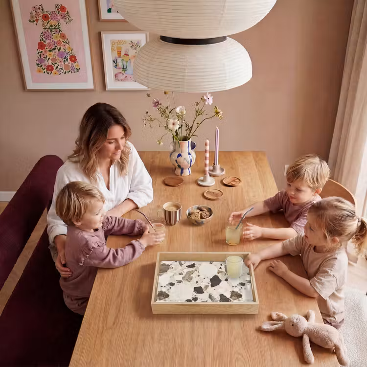 Neutral - Stenen - Decoratie - Terrazzo Dienblad Rechthoek middel -sfeer4