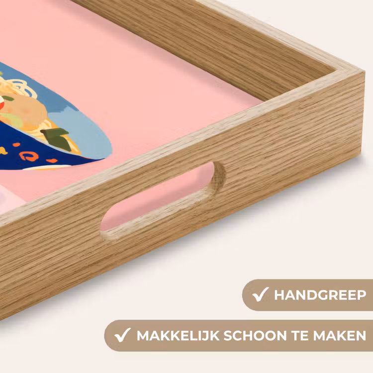 Noodles - Kom - Blauw - Illustratie Dienblad Rechthoek middel -USP_HandgreepNL