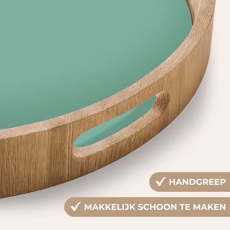 Ocean - Jade - Groen Dienblad Rond middel 914 -USP_HandgreepNL