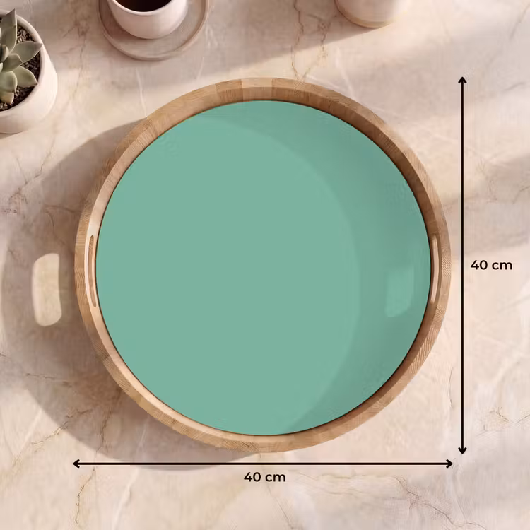 Ocean - Jade - Groen Dienblad Rond middel 914 -USP_Formaat