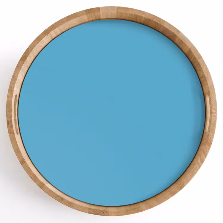 Ocean - Teal - Blauw Dienblad Rond middel 914 -z3d_shopping